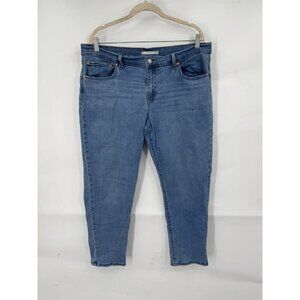 Levi’s Boyfriend Straight Leg Jeans Women 32 Medium Wash Blue Denim Western Boho